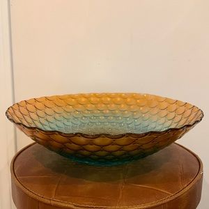 Gorgeous large depression glass ornamental bowl